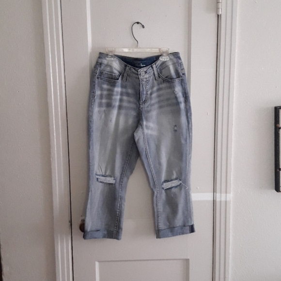 Time and Tru Cropped Stretchy Jeans - Picture 1 of 6